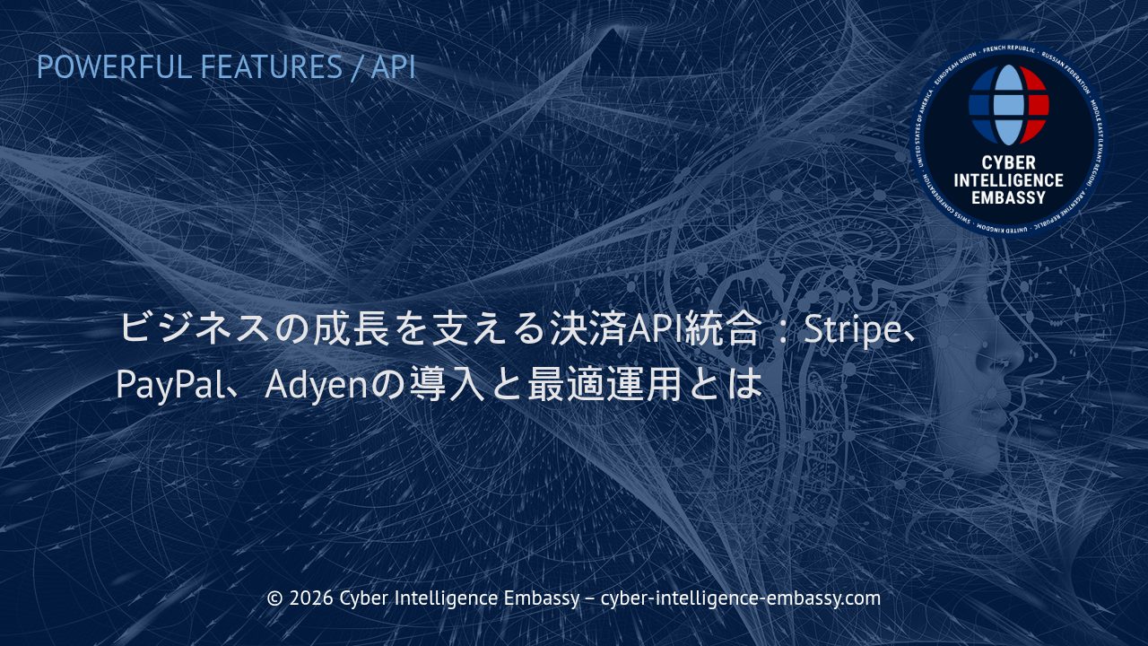 ビジネスの成長を支える決済API統合：Stripe、PayPal、Adyenの導入と最適運用とは