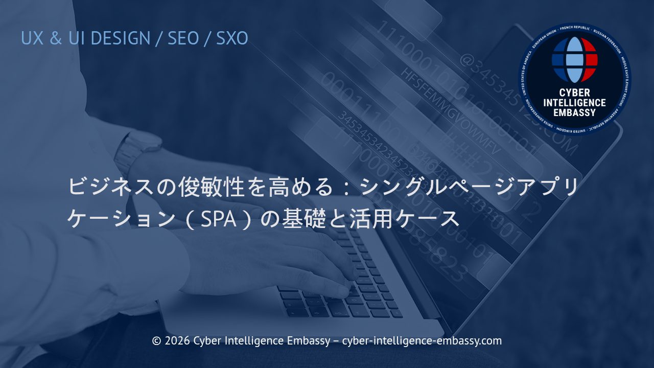 ビジネスの俊敏性を高める：シングルページアプリケーション（SPA）の基礎と活用ケース