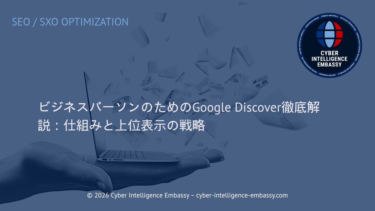 ビジネスパーソンのためのGoogle Discover徹底解説：仕組みと上位表示の戦略