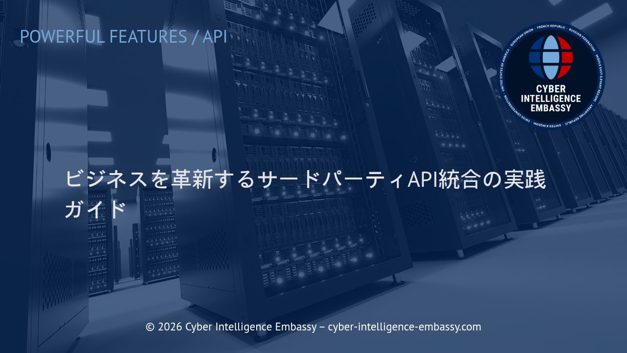 ビジネスを革新するサードパーティAPI統合の実践ガイド