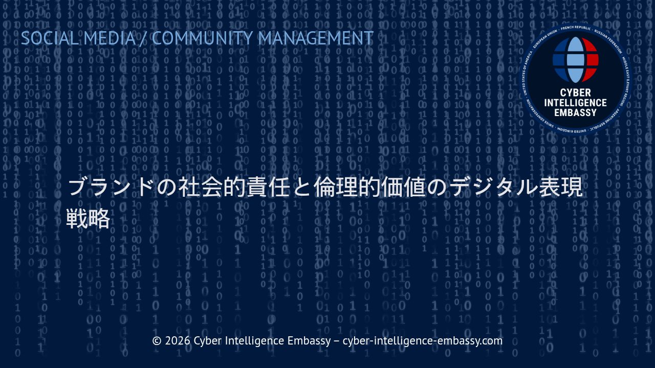 ブランドの社会的責任と倫理的価値のデジタル表現戦略