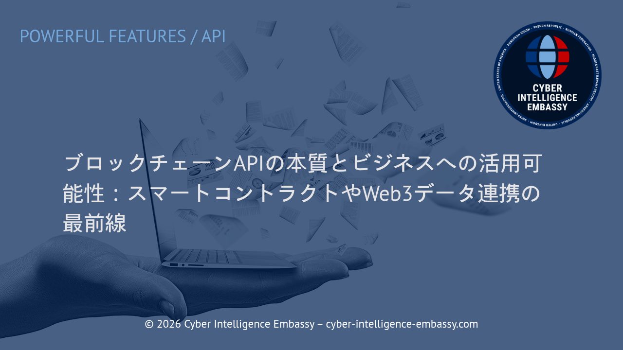 ブロックチェーンAPIの本質とビジネスへの活用可能性：スマートコントラクトやWeb3データ連携の最前線