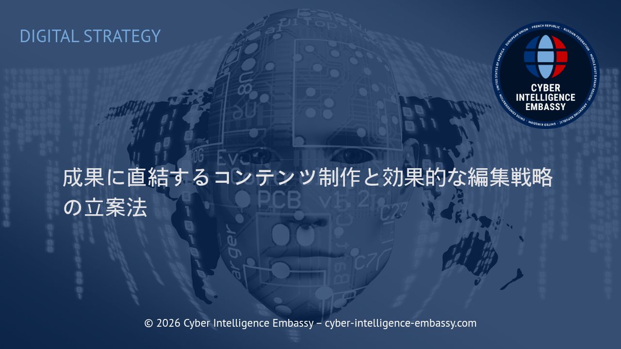 成果に直結するコンテンツ制作と効果的な編集戦略の立案法