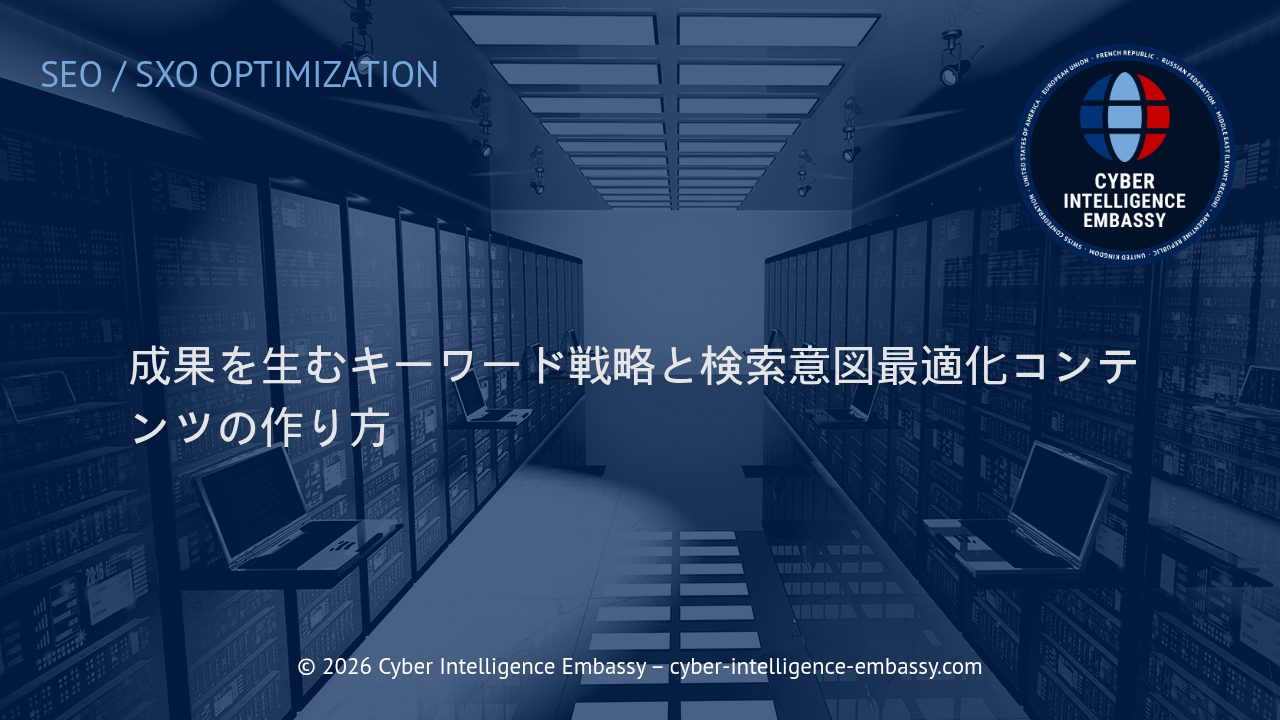成果を生むキーワード戦略と検索意図最適化コンテンツの作り方