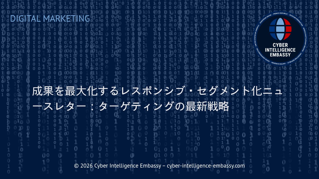 成果を最大化するレスポンシブ・セグメント化ニュースレター：ターゲティングの最新戦略