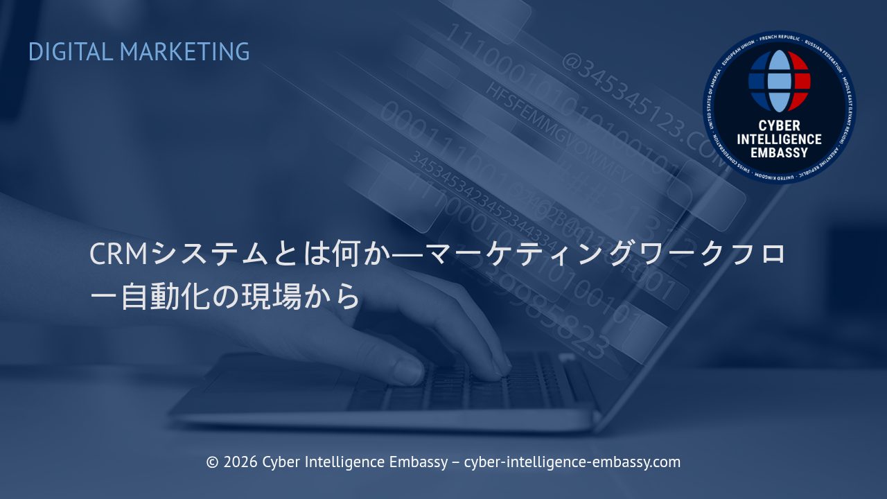 CRMシステムとは何か―マーケティングワークフロー自動化の現場から