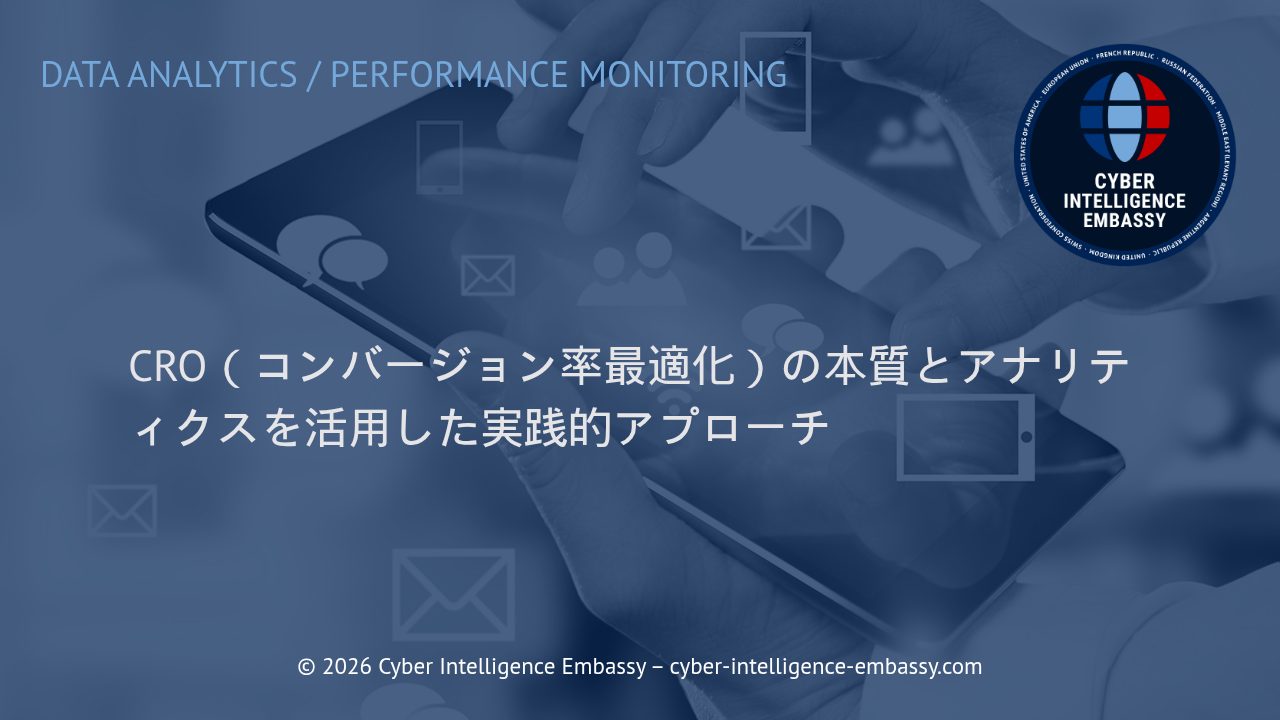 CRO（コンバージョン率最適化）の本質とアナリティクスを活用した実践的アプローチ