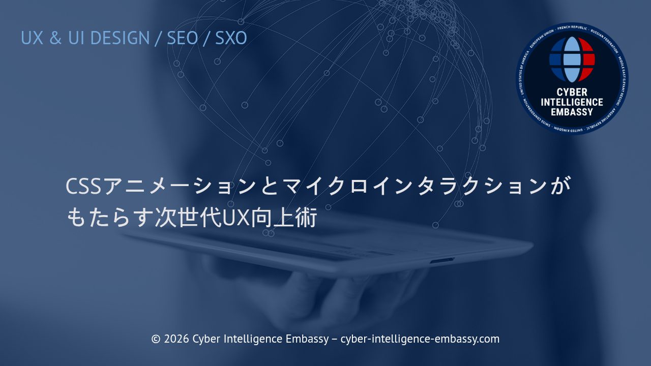 CSSアニメーションとマイクロインタラクションがもたらす次世代UX向上術