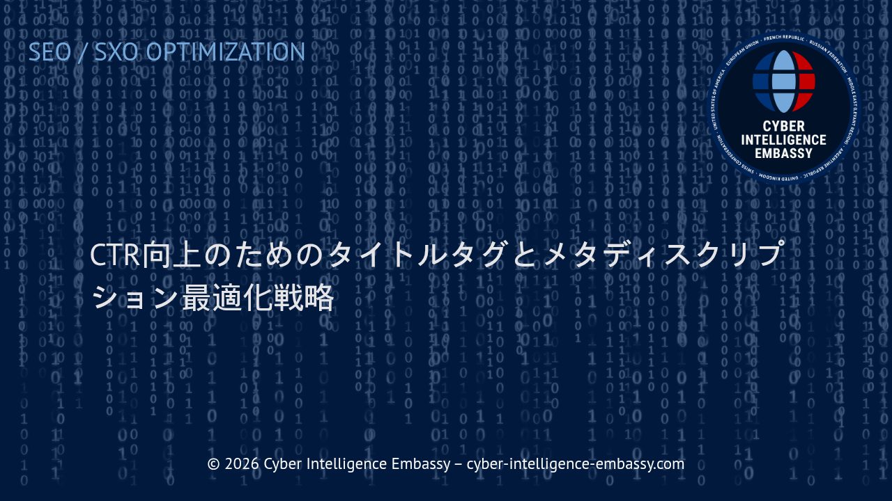 CTR向上のためのタイトルタグとメタディスクリプション最適化戦略