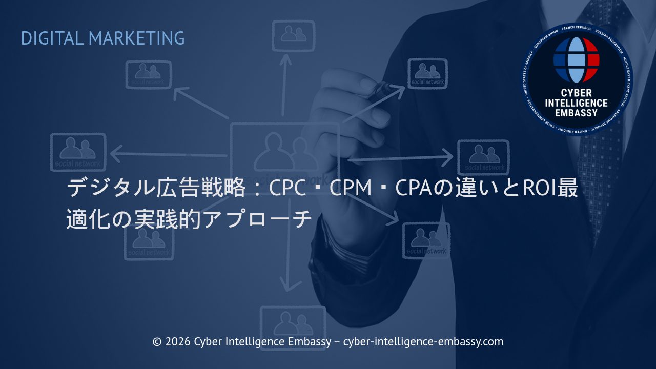 デジタル広告戦略：CPC・CPM・CPAの違いとROI最適化の実践的アプローチ