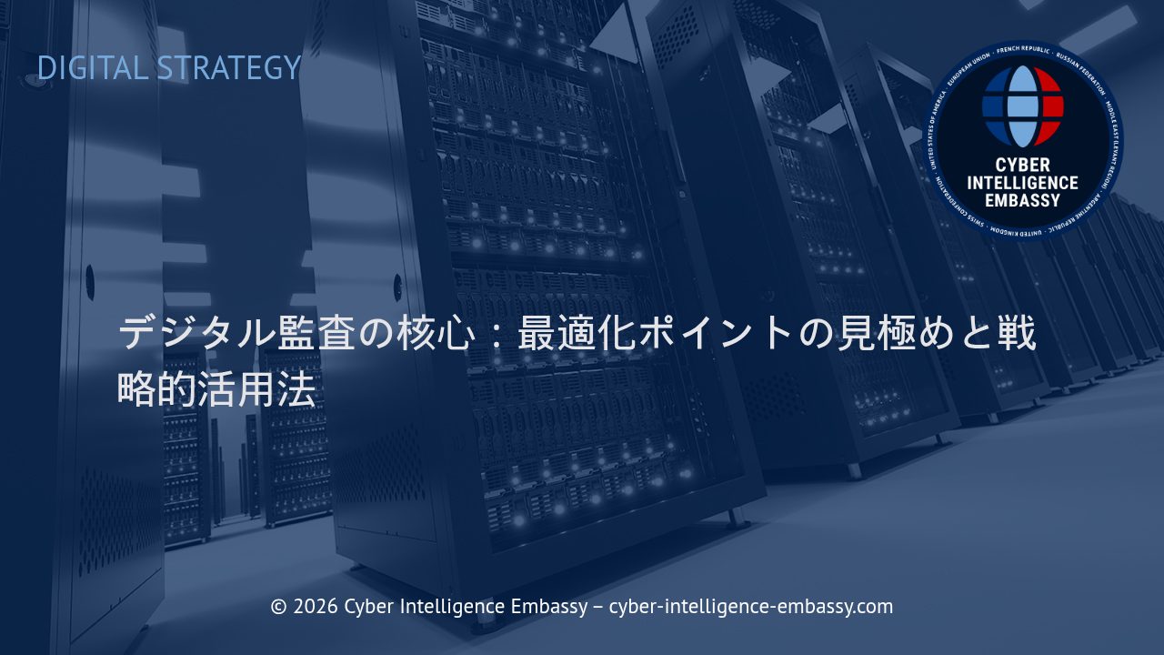 デジタル監査の核心：最適化ポイントの見極めと戦略的活用法