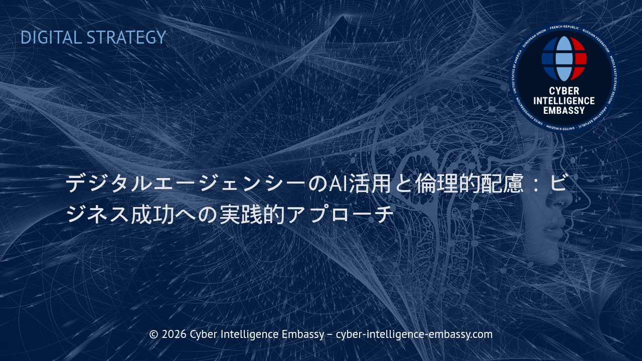 デジタルエージェンシーのAI活用と倫理的配慮：ビジネス成功への実践的アプローチ