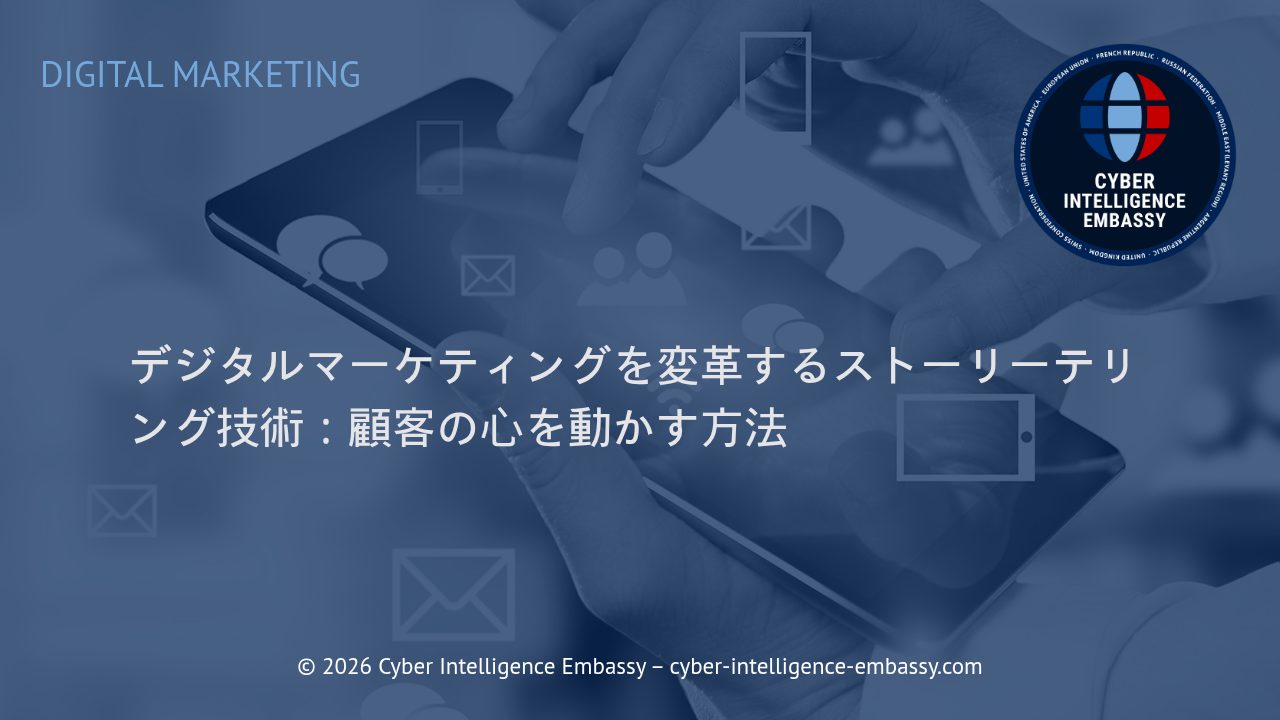 デジタルマーケティングを変革するストーリーテリング技術：顧客の心を動かす方法