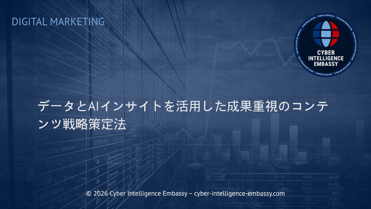 データとAIインサイトを活用した成果重視のコンテンツ戦略策定法