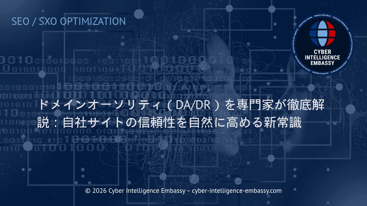 ドメインオーソリティ（DA/DR）を専門家が徹底解説：自社サイトの信頼性を自然に高める新常識
