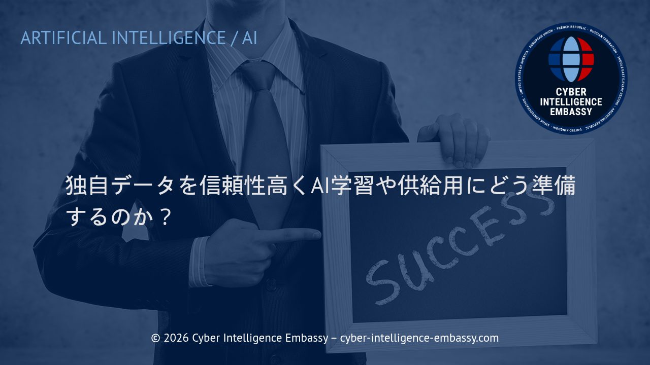 独自データを信頼性高くAI学習や供給用にどう準備するのか？