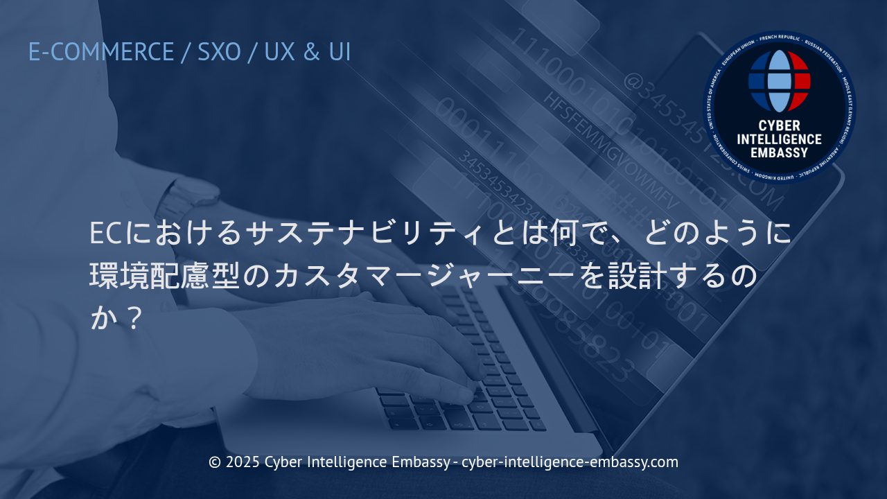 ECビジネスにおけるサステナビリティと環境配慮型カスタマージャーニーの最適化