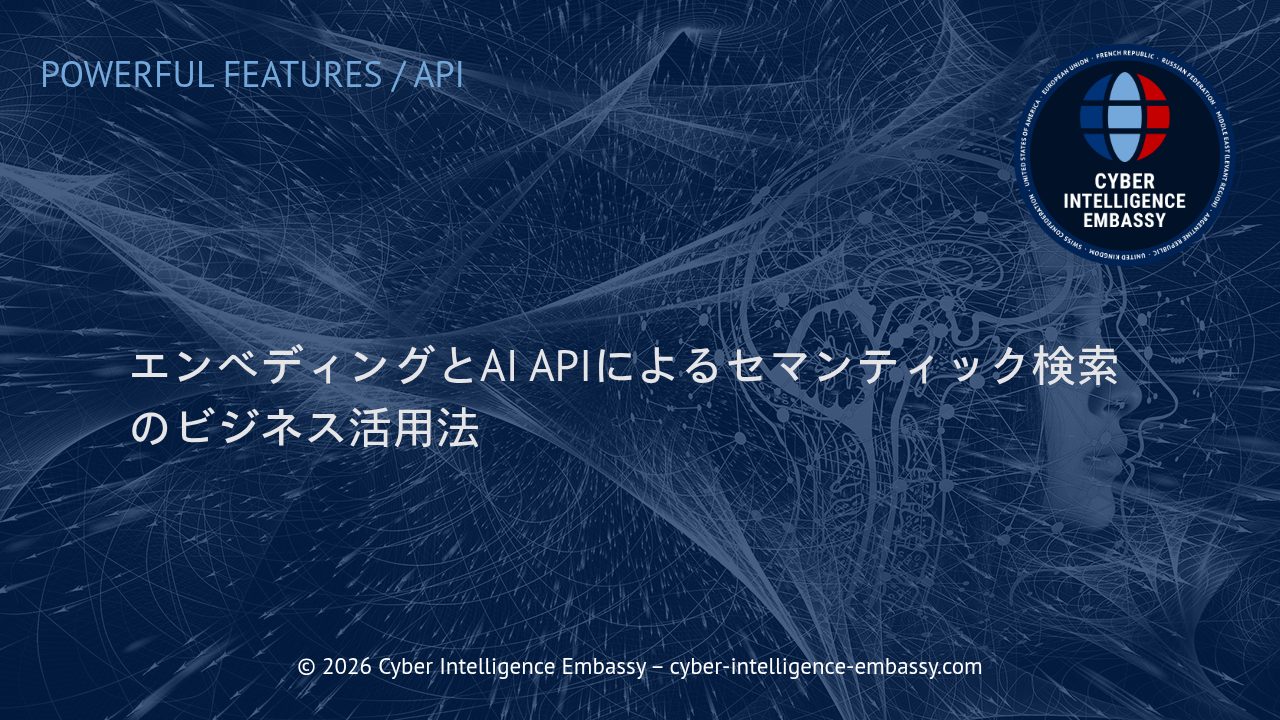 エンベディングとAI APIによるセマンティック検索のビジネス活用法