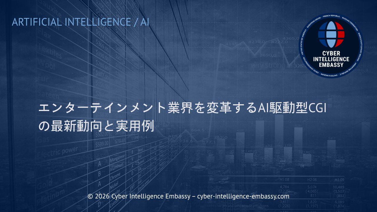 エンターテインメント業界を変革するAI駆動型CGIの最新動向と実用例