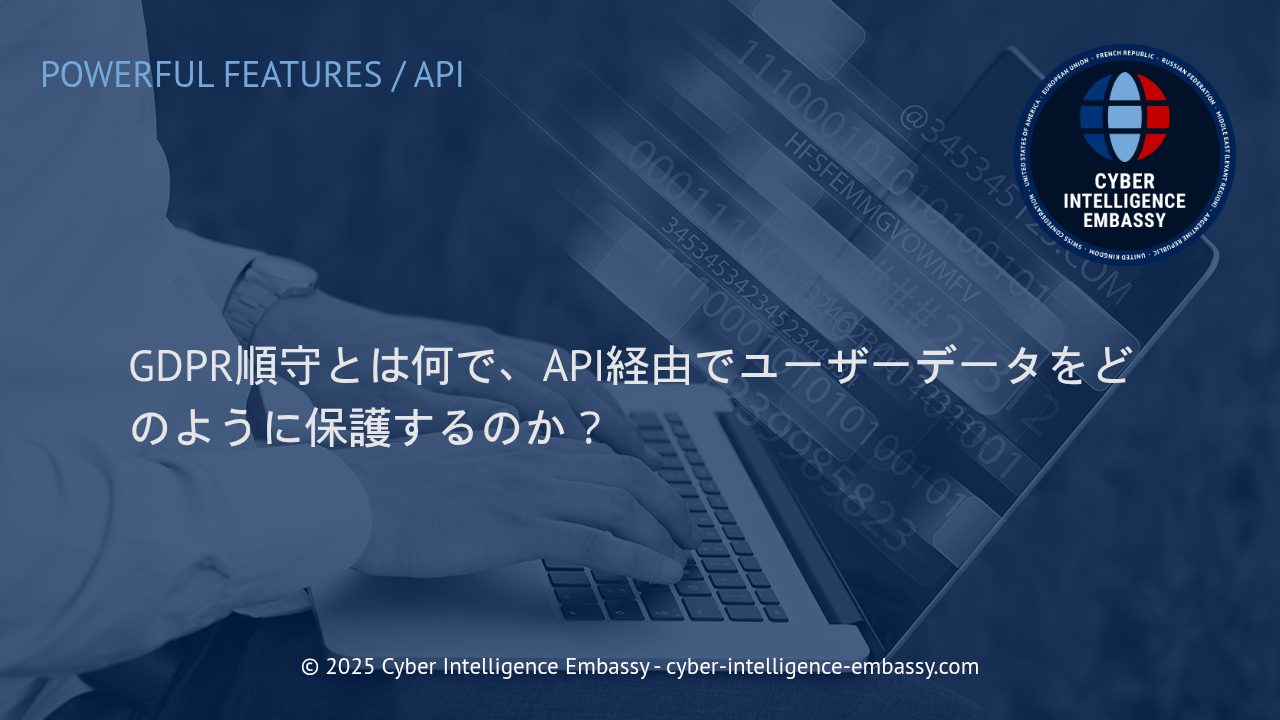 API時代におけるGDPR順守とユーザーデータ保護の実践法