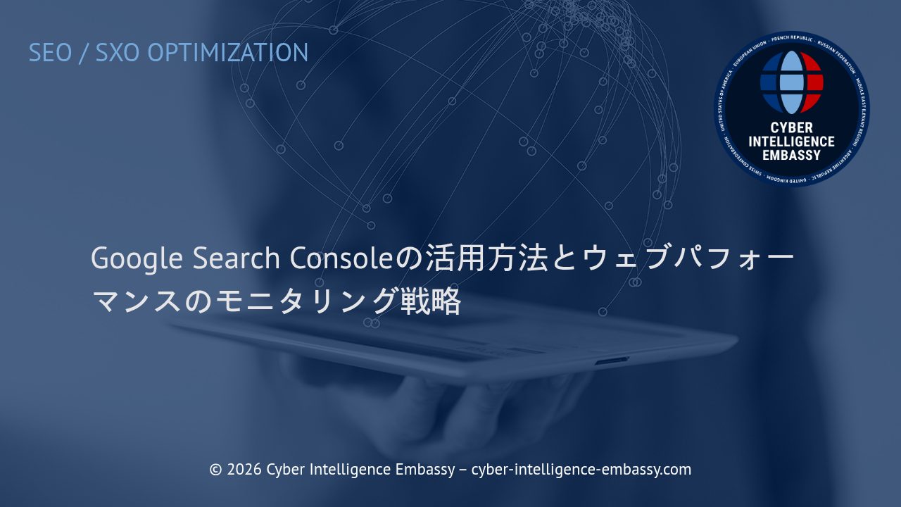 Google Search Consoleの活用方法とウェブパフォーマンスのモニタリング戦略