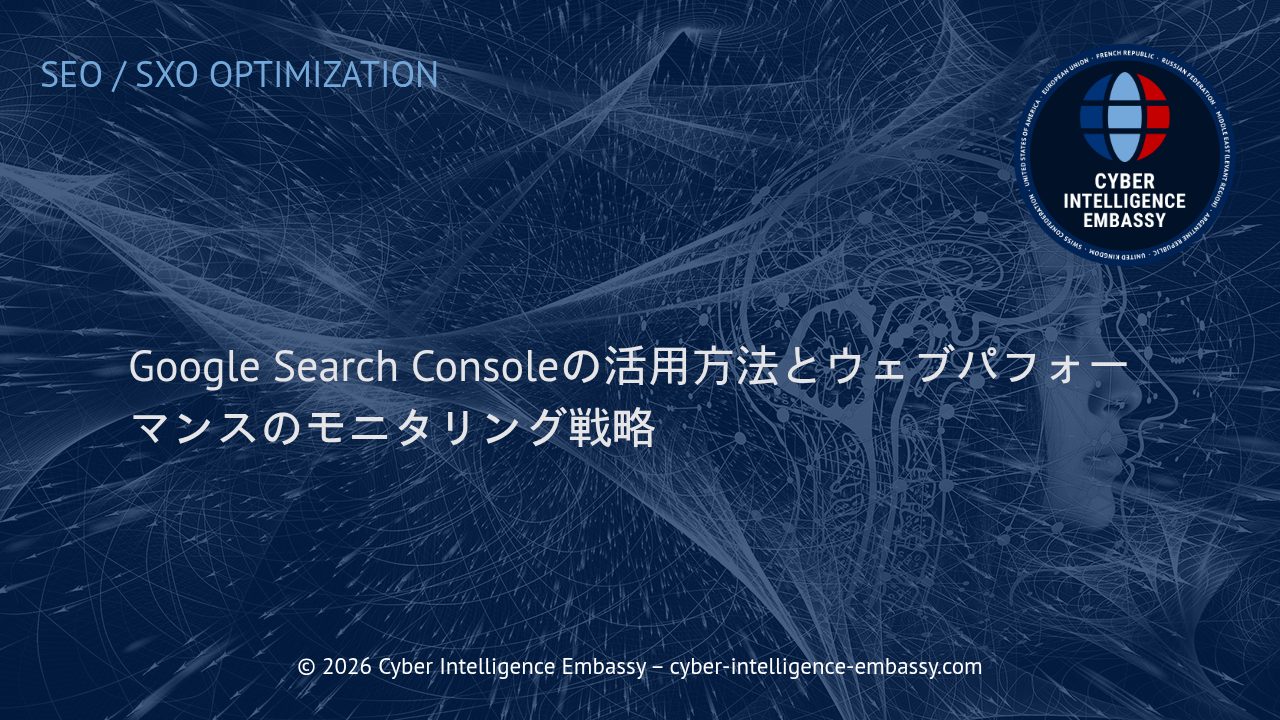Google Search Consoleの活用方法とウェブパフォーマンスのモニタリング戦略