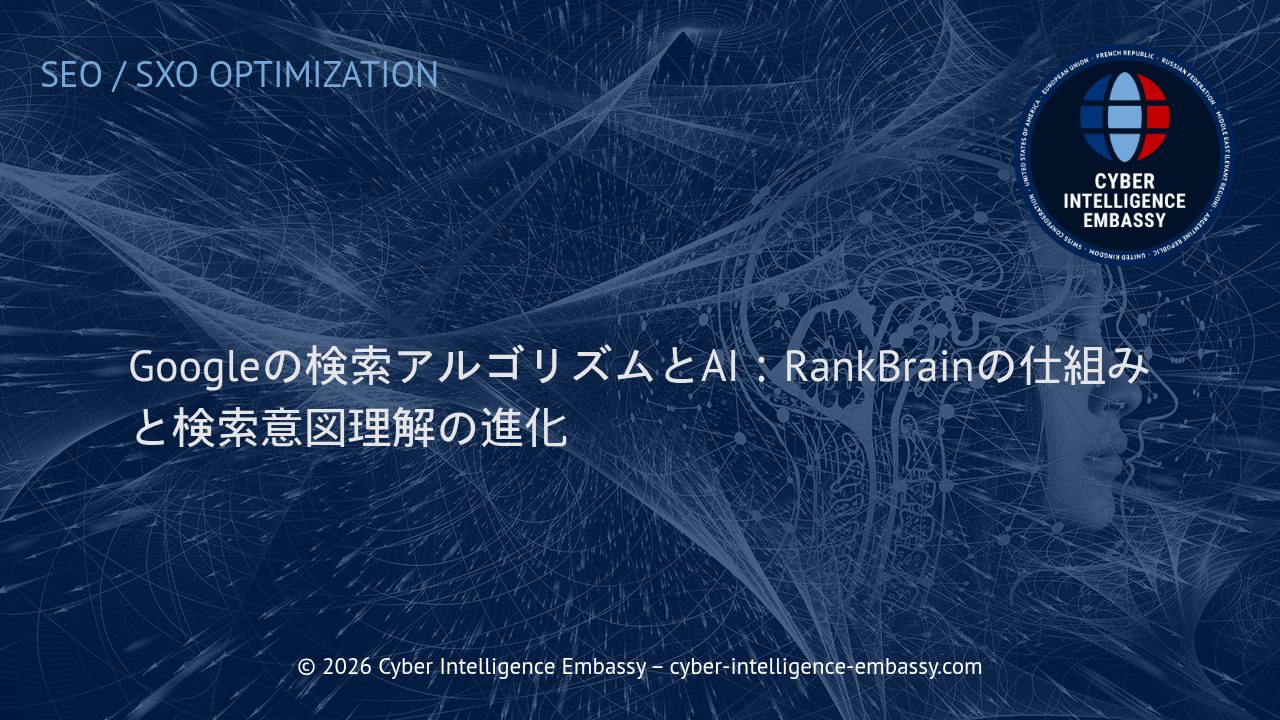 Googleの検索アルゴリズムとAI：RankBrainの仕組みと検索意図理解の進化