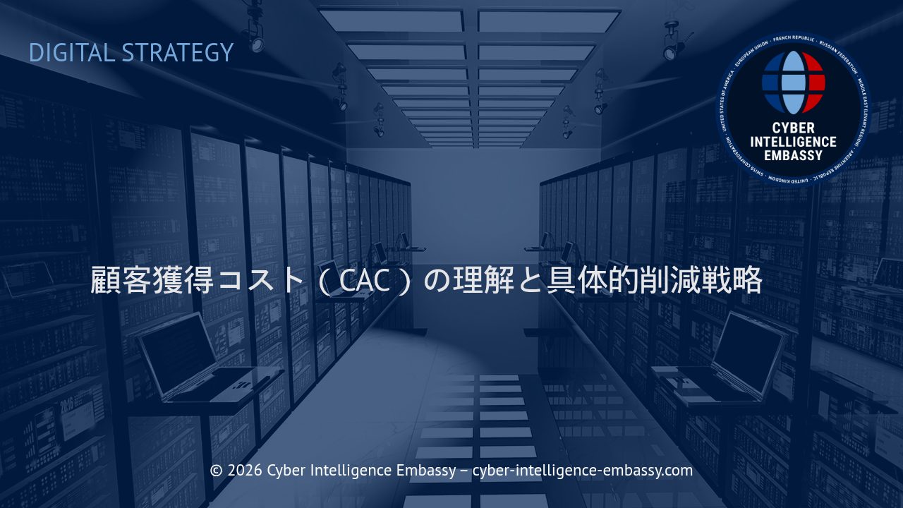 顧客獲得コスト（CAC）の理解と具体的削減戦略
