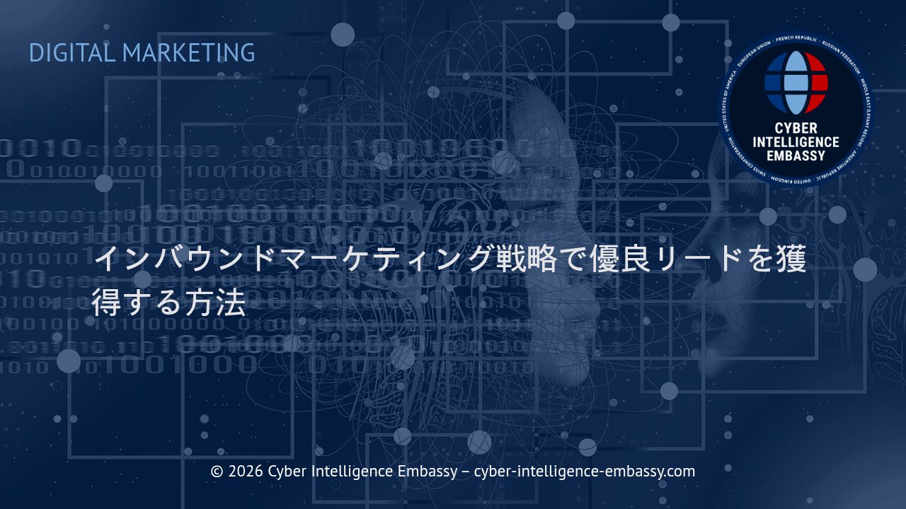 インバウンドマーケティング戦略で優良リードを獲得する方法