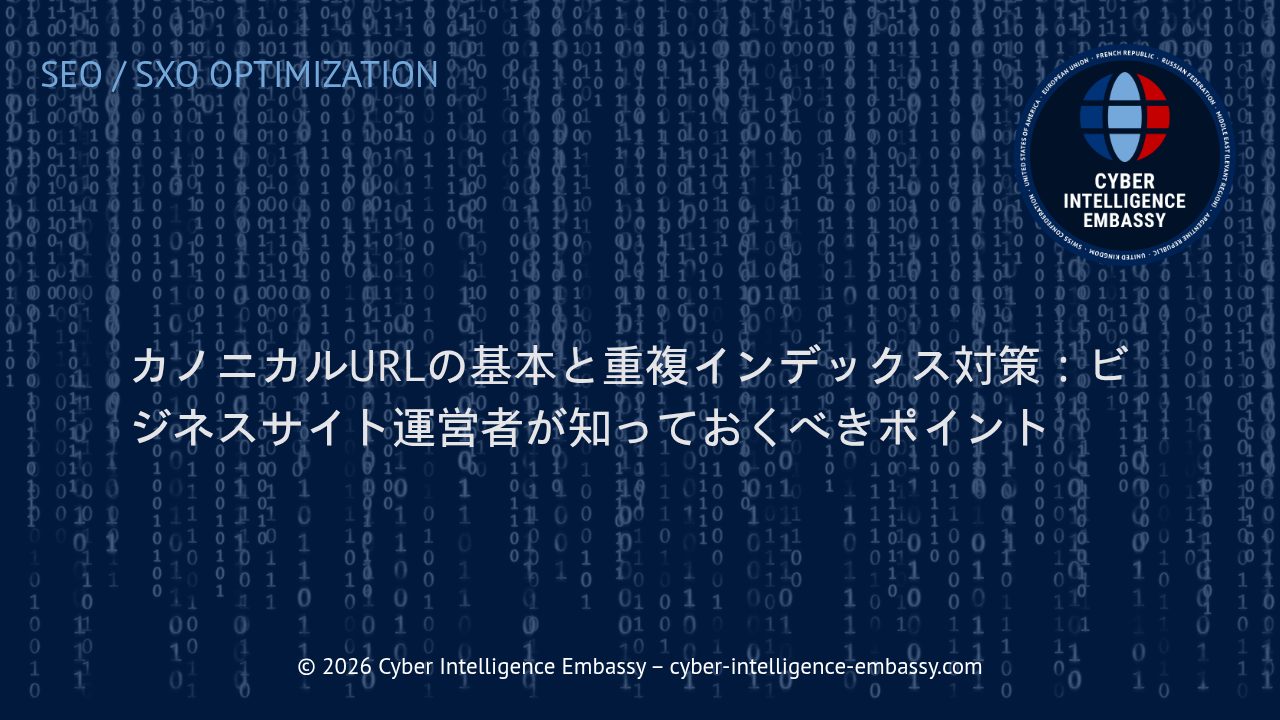 カノニカルURLの基本と重複インデックス対策：ビジネスサイト運営者が知っておくべきポイント