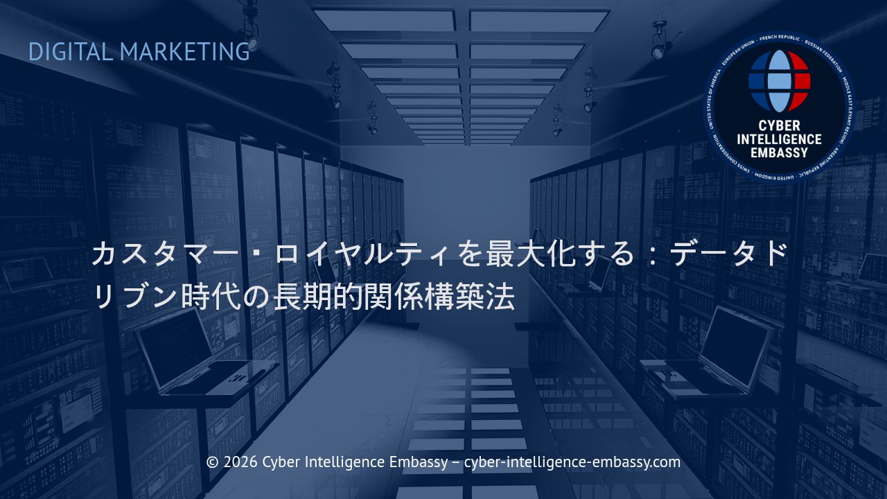 カスタマー・ロイヤルティを最大化する：データドリブン時代の長期的関係構築法