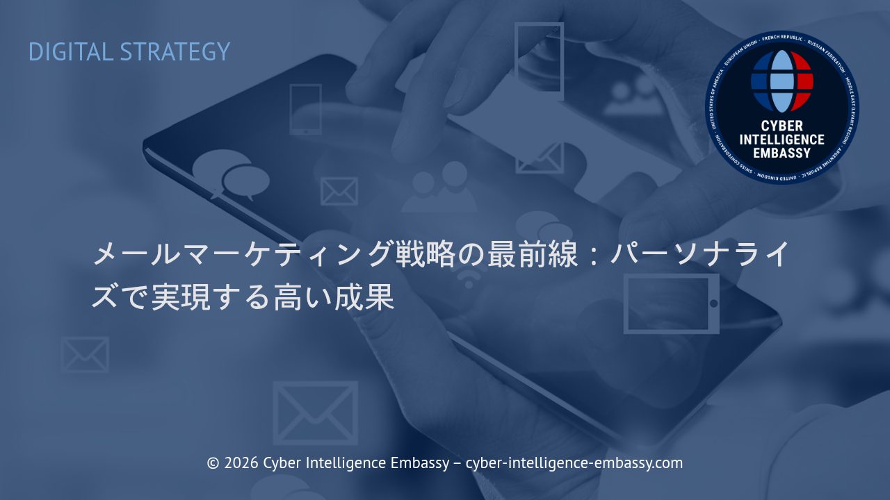 メールマーケティング戦略の最前線：パーソナライズで実現する高い成果