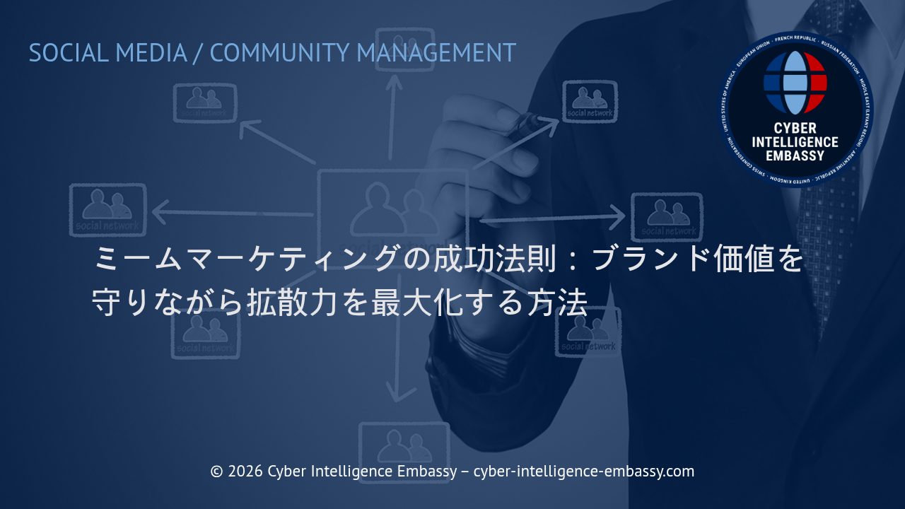 ミームマーケティングの成功法則：ブランド価値を守りながら拡散力を最大化する方法