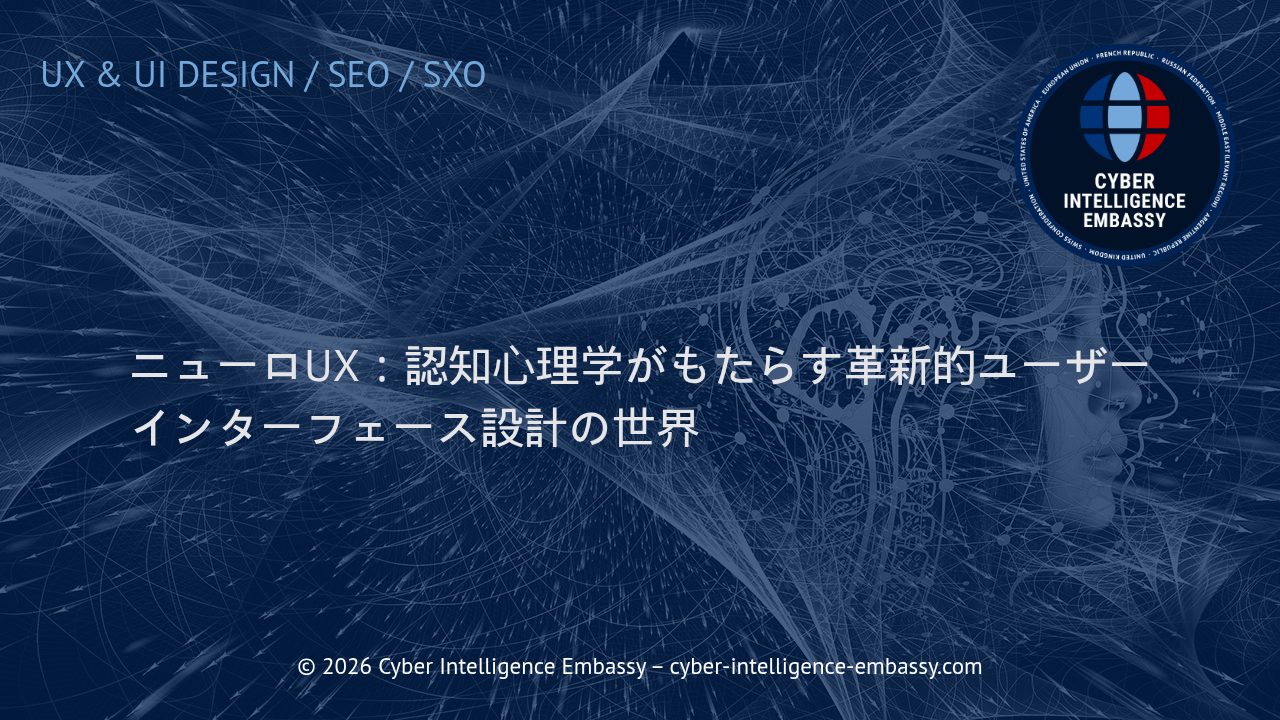 ニューロUX：認知心理学がもたらす革新的ユーザーインターフェース設計の世界