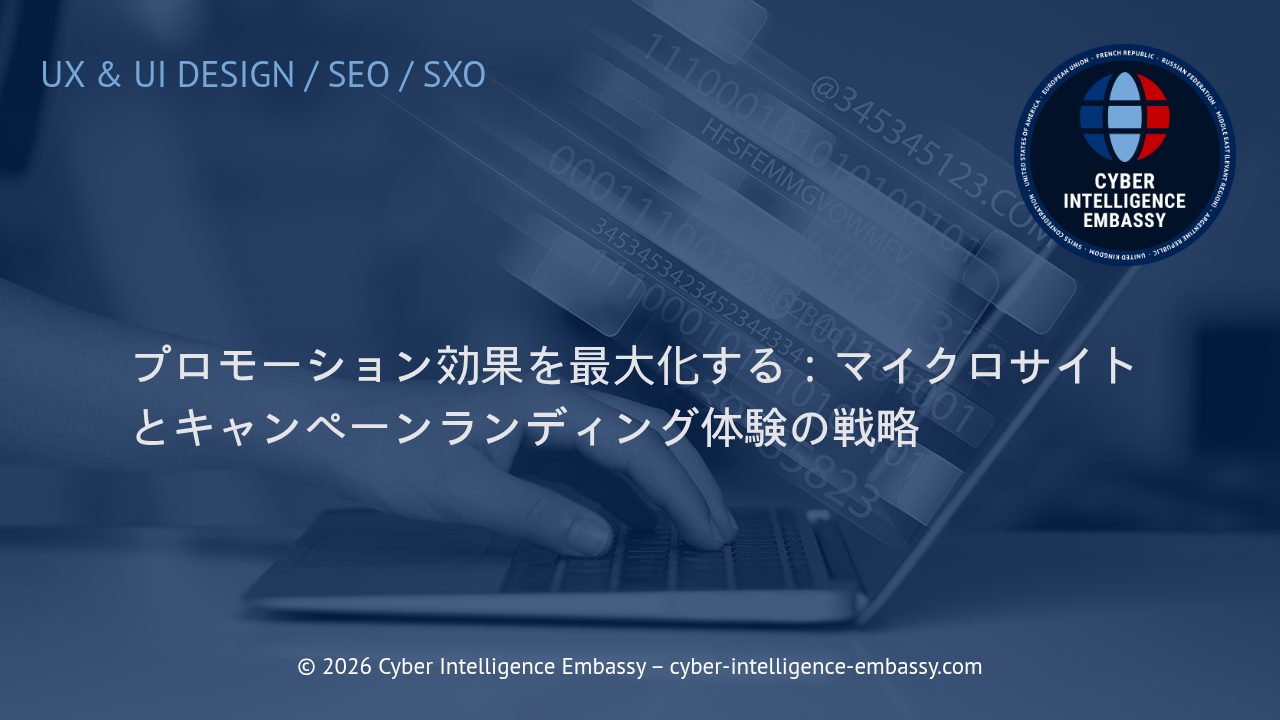 プロモーション効果を最大化する：マイクロサイトとキャンペーンランディング体験の戦略