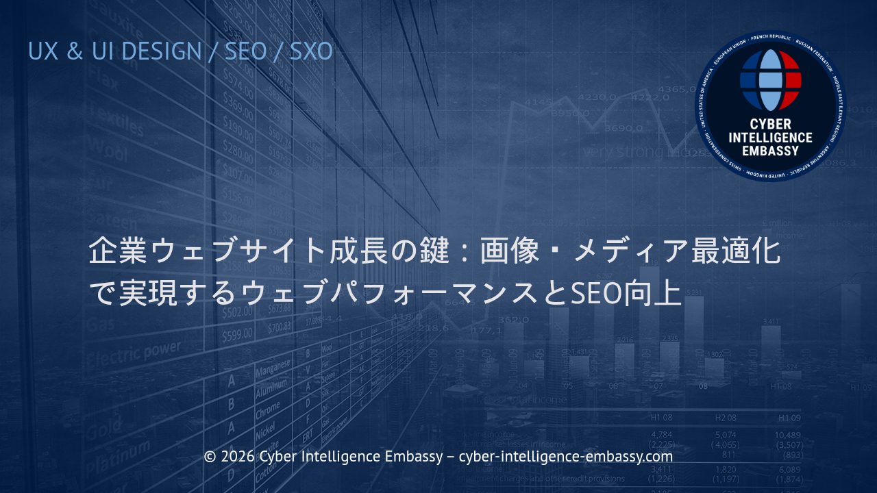 企業ウェブサイト成長の鍵：画像・メディア最適化で実現するウェブパフォーマンスとSEO向上