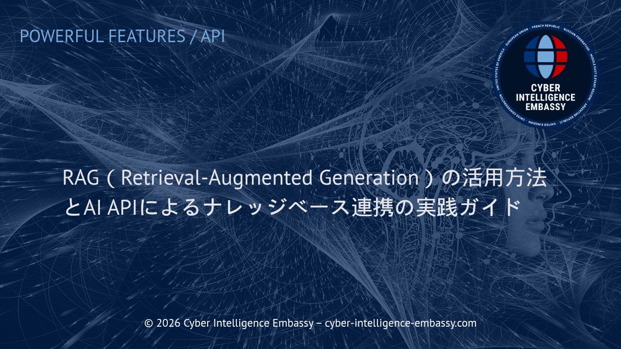 RAG（Retrieval-Augmented Generation）の活用方法とAI APIによるナレッジベース連携の実践ガイド