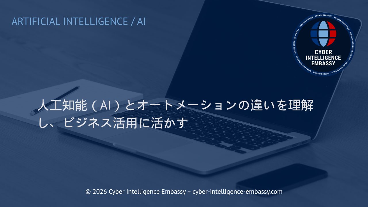 人工知能（AI）とオートメーションの違いを理解し、ビジネス活用に活かす