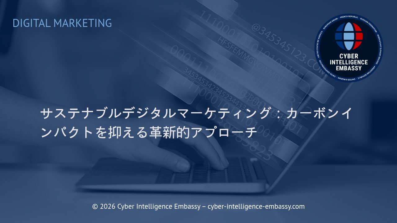 サステナブルデジタルマーケティング：カーボンインパクトを抑える革新的アプローチ