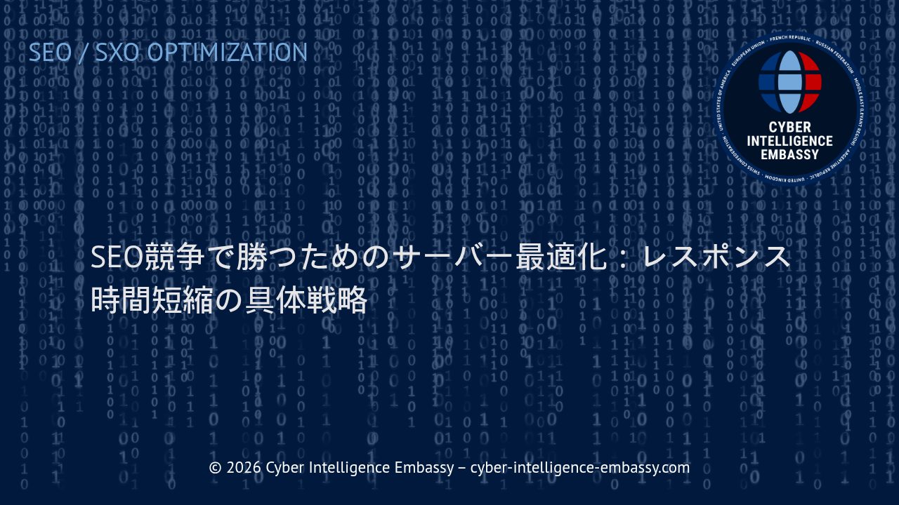 SEO競争で勝つためのサーバー最適化：レスポンス時間短縮の具体戦略