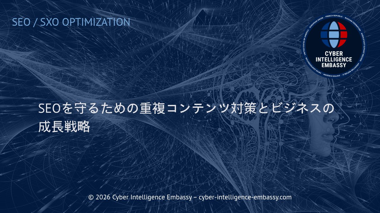 SEOを守るための重複コンテンツ対策とビジネスの成長戦略