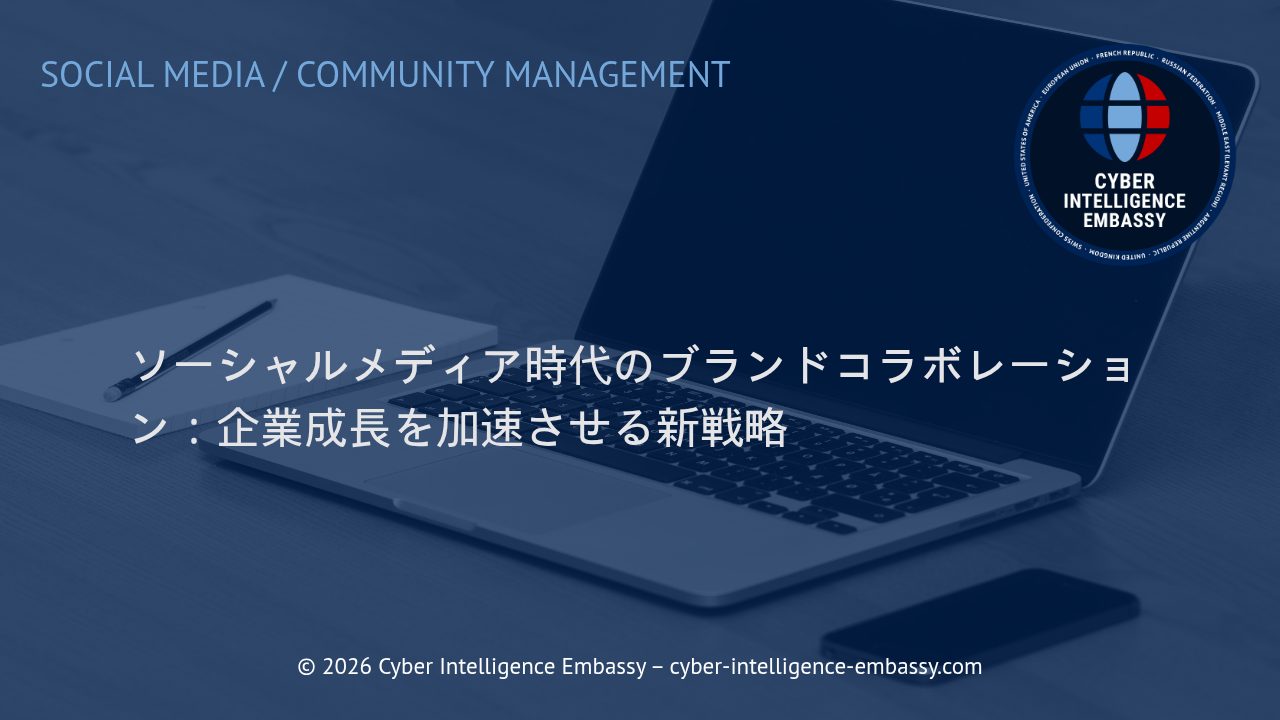 ソーシャルメディア時代のブランドコラボレーション：企業成長を加速させる新戦略