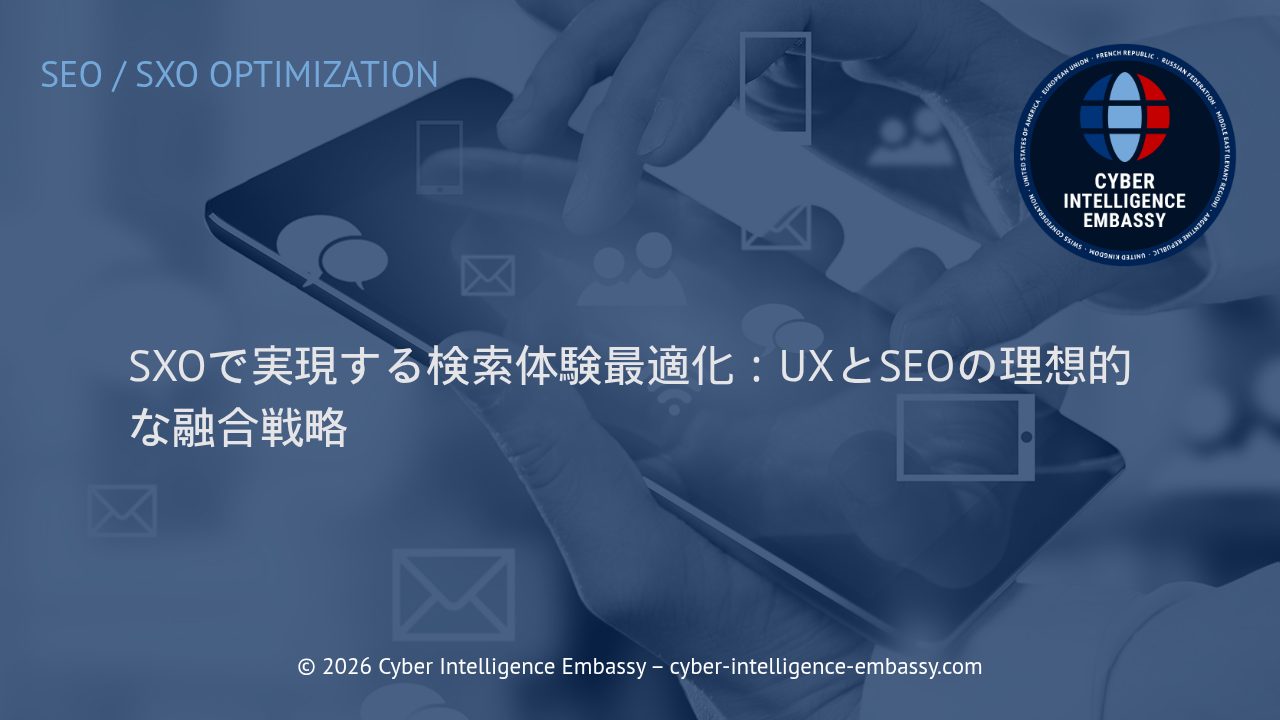SXOで実現する検索体験最適化：UXとSEOの理想的な融合戦略