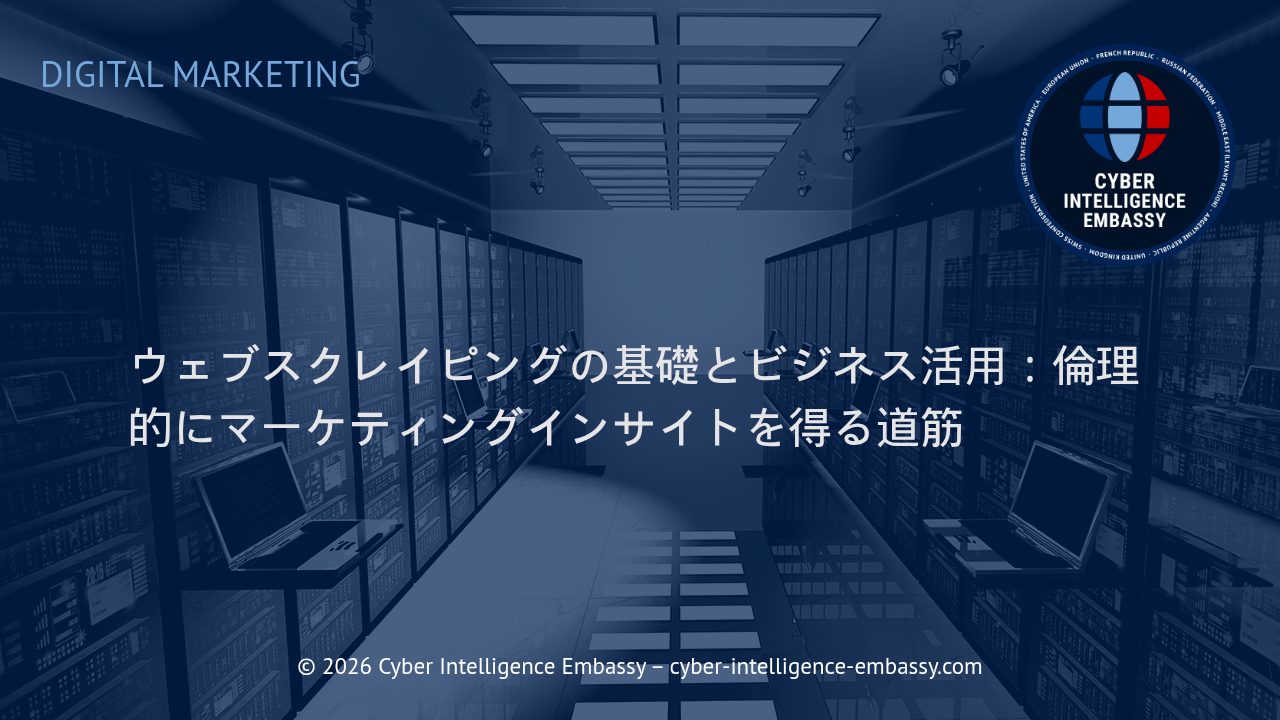 ウェブスクレイピングの基礎とビジネス活用：倫理的にマーケティングインサイトを得る道筋