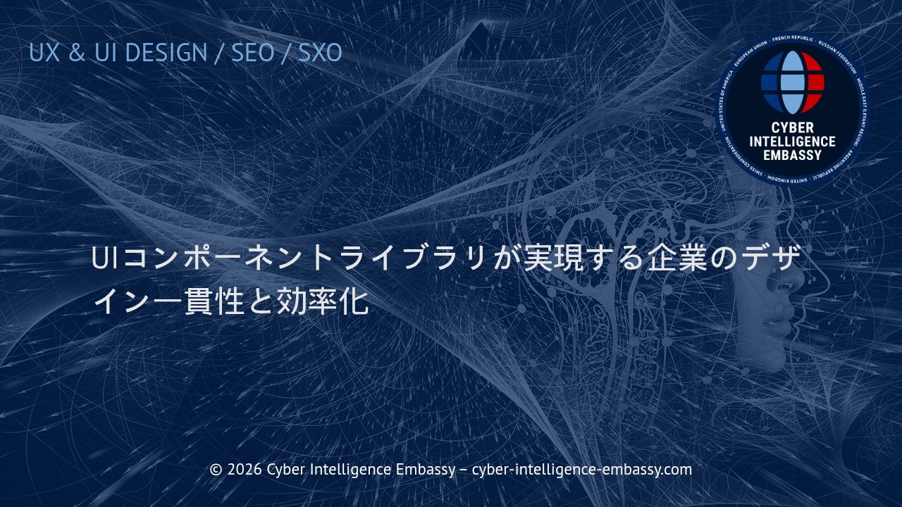 UIコンポーネントライブラリが実現する企業のデザイン一貫性と効率化