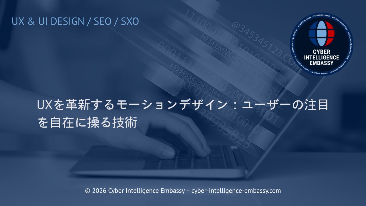 UXを革新するモーションデザイン：ユーザーの注目を自在に操る技術