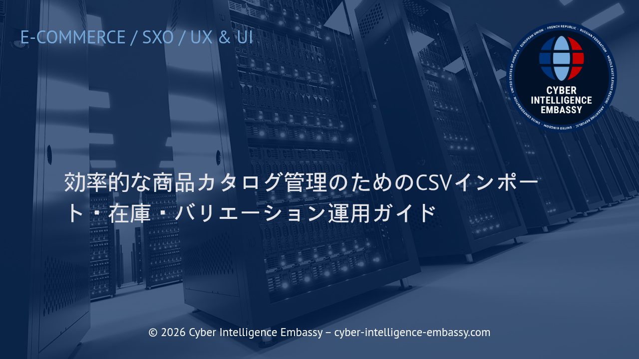 効率的な商品カタログ管理のためのCSVインポート・在庫・バリエーション運用ガイド
