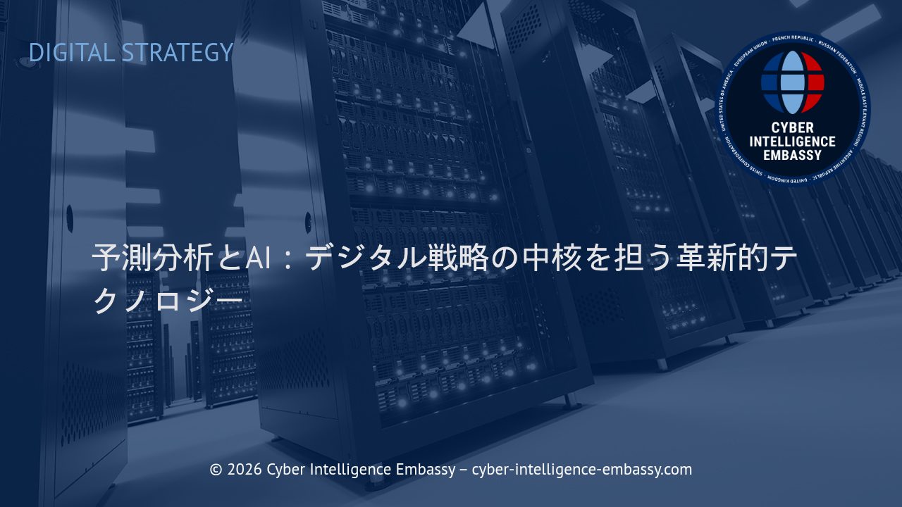 予測分析とAI：デジタル戦略の中核を担う革新的テクノロジー