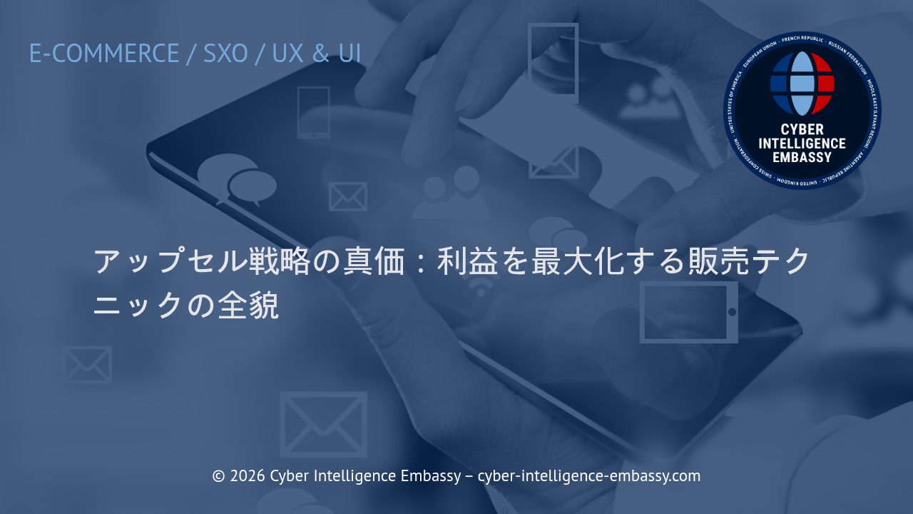 アップセル戦略の真価：利益を最大化する販売テクニックの全貌