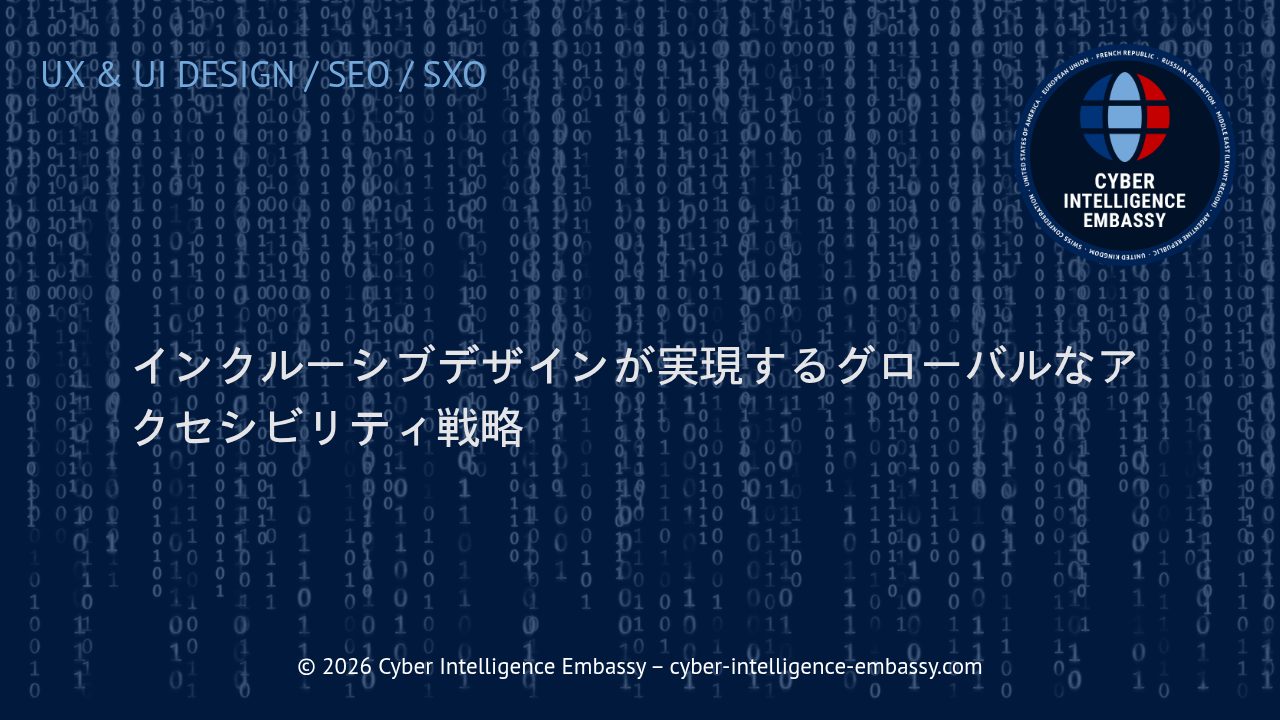 インクルーシブデザインが実現するグローバルなアクセシビリティ戦略